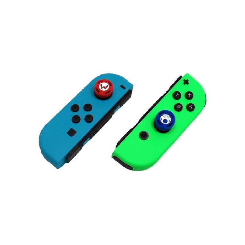 4X JUEGO SET CAUCHOS CUBIERTAS GOMAS PARA JOY-CON SWITCH MIXTO | 4X SET RUBBER COVERS CAPS FOR JOY-CON SWITCH MIXED