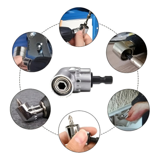 ADAPTADOR BROCA ÁNGULO 105° ACERO TALADRO DESTORNILLADOR | 105° ANGLE DRILL BIT ADAPTER STEEL DRILL SCREWDRIVER
