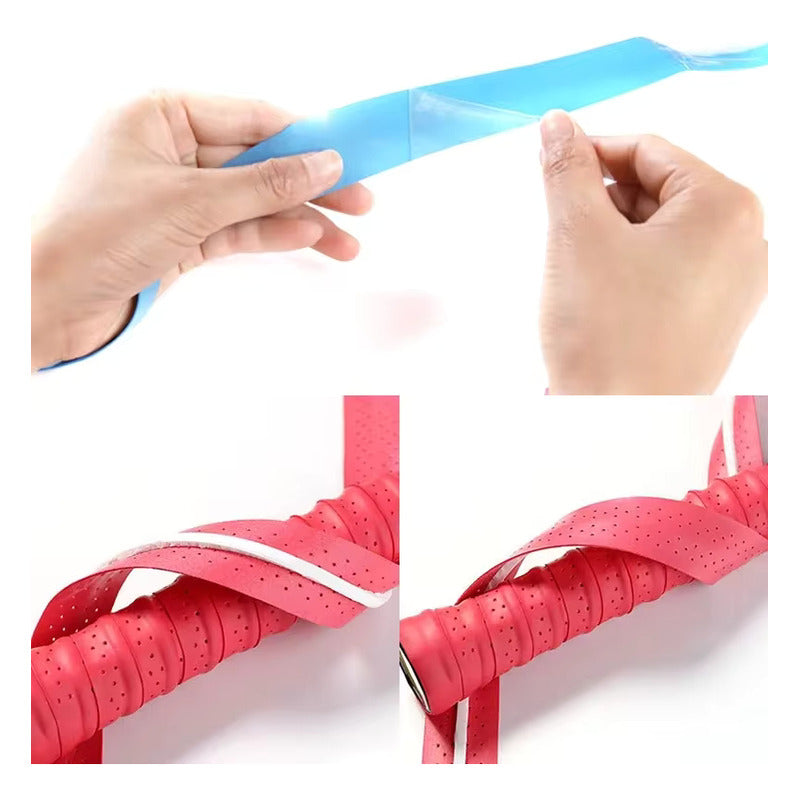 BANDA ANTIDESLIZANTE MANGO RAQUETA TENIS SQUASH CAÑA PESCAR NEGRO 2.4