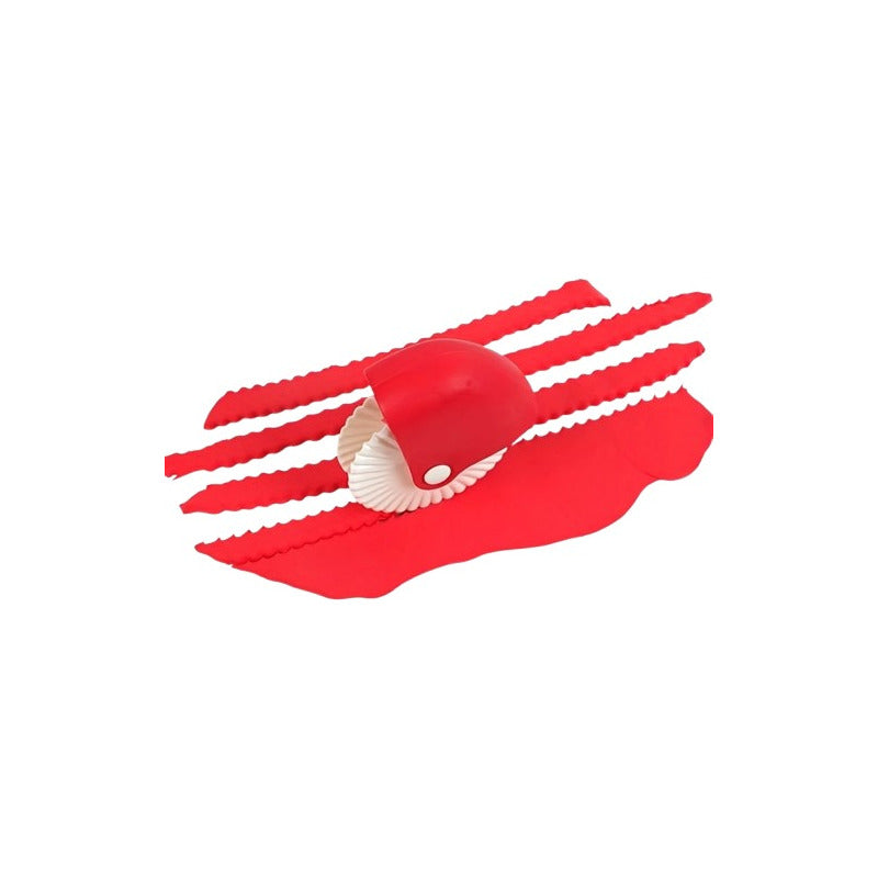 RUEDA CORTADORA MASA PASTELES PIZZA COCINA PANADERÍA ROJO Y BLANCO