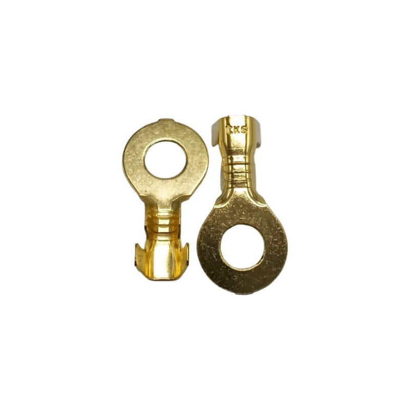 10X CONECTOR ENCRIMPADO M6 REDONDO 6MM X 12MM X 23MM COBRE