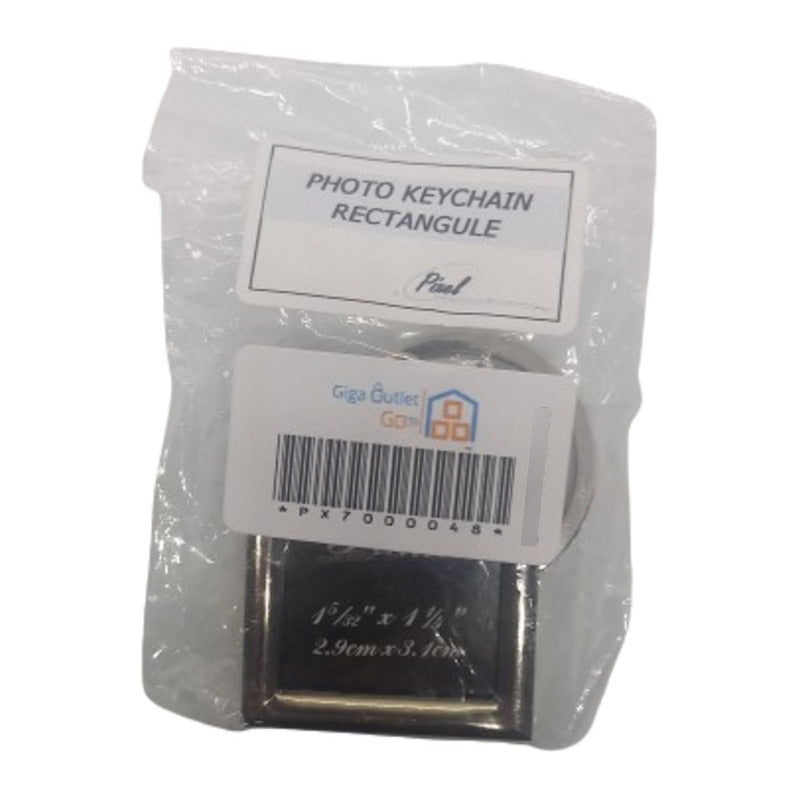 LLAVERO PORTARETRATO CUADRADO METAL FOTO HIJO MASCOTA MAMÁ PLATEADO