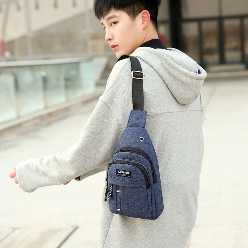 MALETIN LIGERO IMPERMEABLE CORREA AJUSTABLE VIAJE MALETA AZUL MARINO LISA