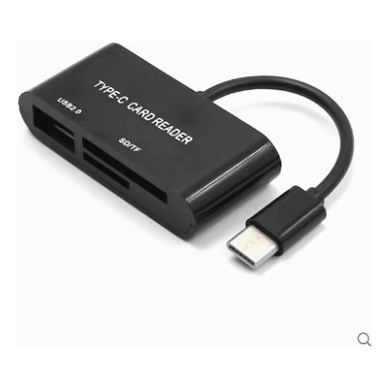 ADAPTADOR LECTOR TARJETAS OTG TIPO C - MICRO SD/TF USB 3.0 NEGRO