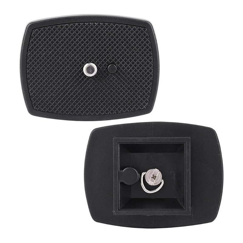 PLACA LIBERACIÓN RÁPIDA TRÍPODE ZAPATA 3.5X3.5CMS 1/4 ROSCA NEGRO