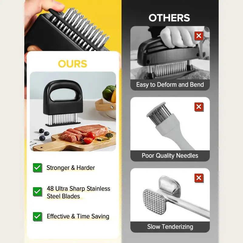 ABLANDADOR CARNE PROFESIONAL ACERO INOXIDABLE MULTIUSOS NEGRO