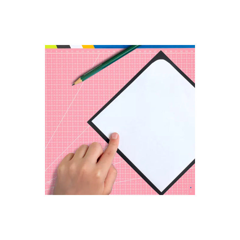 TAPETE CORTE A3 ALFOMBRILLA MANUALIDADES BISUTERIA PAPEL ROSA