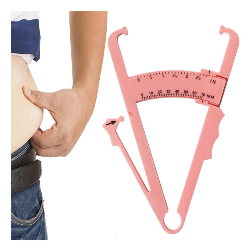 ADIPÓMETRO PLICÓMETRO ROSADO MEDIDOR DE GRASA CORPORAL