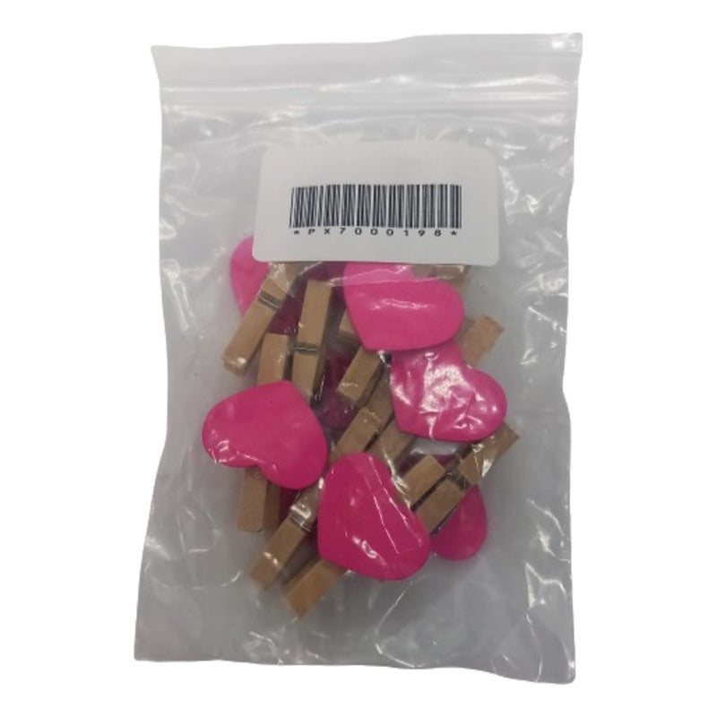 10X GANCHOS CORAZÓN DECORACIÓN PAPELERÍA MADERA MANUALIDADES