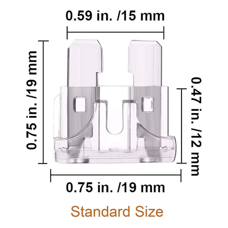 JUEGO 11 FUSIBLES STANDAR CARRO ATO/ATC DE 2A - 40A SET KIT