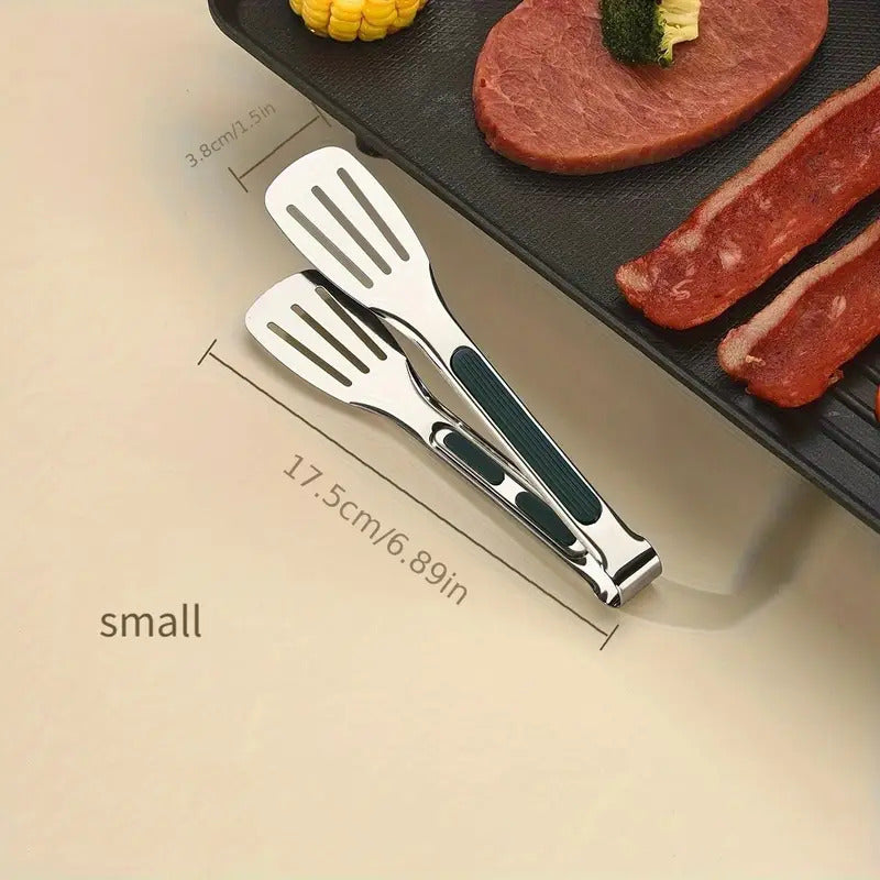 PINZA ACERO INOXIDABLE MULTIUSOS COCINA 17CMS RESTAURANTE PLATEADO