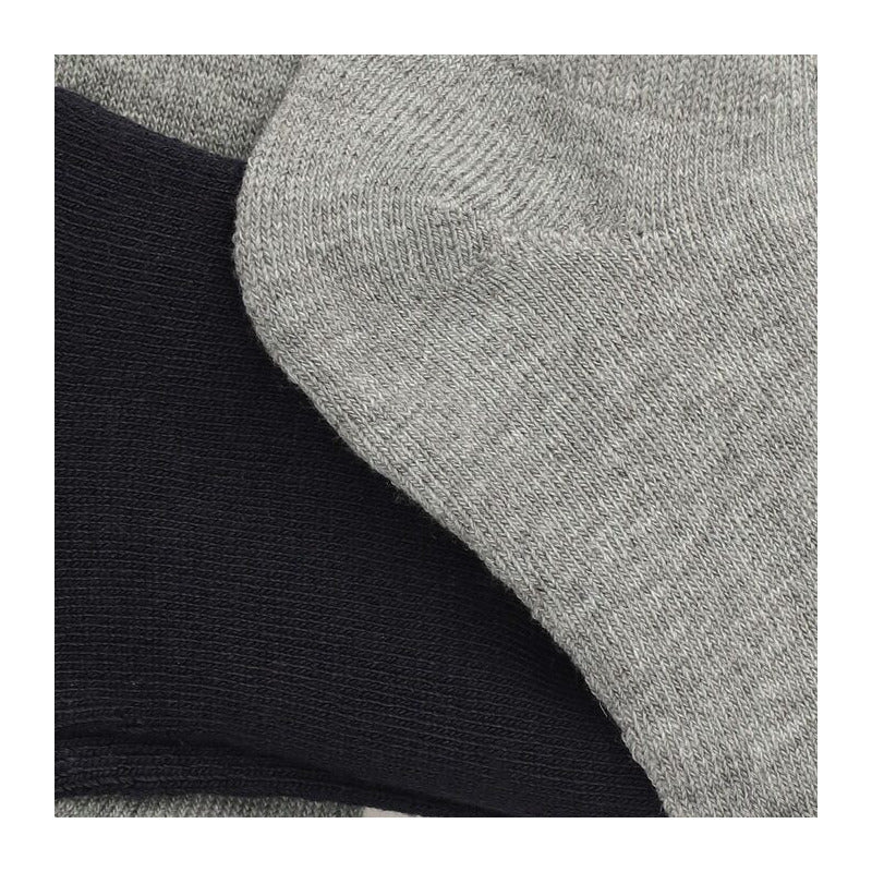 2X PARES MEDIAS TOBILLERAS NEGRAS Y GRISES CALCETINES NEGRO LISO 36-41