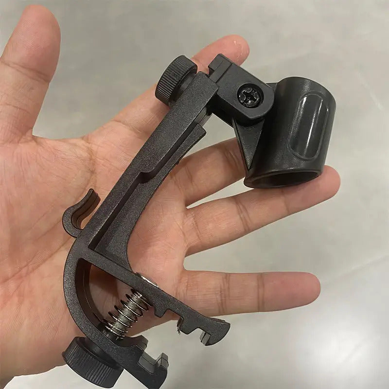 BASE SOPORTE MICRÓFONO BATERÍA ANILLO ARO REDOBLANTE TOM NEGRO