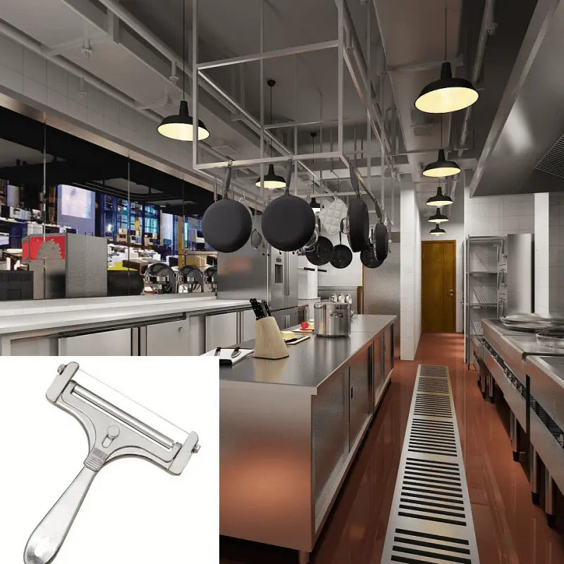 CORTADOR AJUSTABLE QUESO PROFESIONAL CULINARIA COCINA PLATEADO