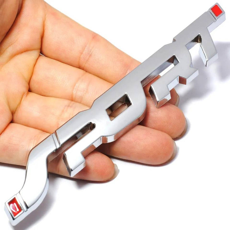 EMBLEMA CARRO SPORT 3D METAL ADHESIVO INSIGNIA LUJO VEHÍCULO