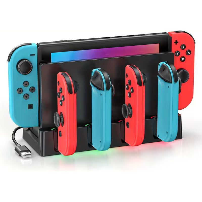 BASE CARGADOR 4X ESTACION PARA NINTENDO SWITCH JOY-CON OLED