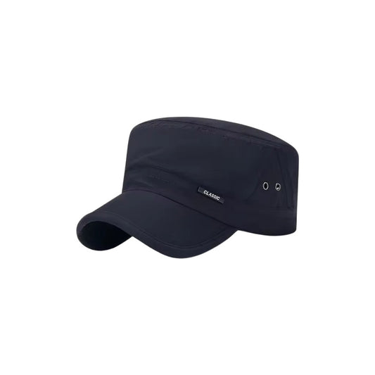 GORRA PLANA TIPO MILITAR AZUL NAVAL AJUSTABLE IMPERMEABLE AZUL OSCURO AJUSTABLE | FLAT MILITARY STYLE CAP NAVY BLUE ADJUSTABLE WATERPROOF DARK BLUE ADJUSTABLE