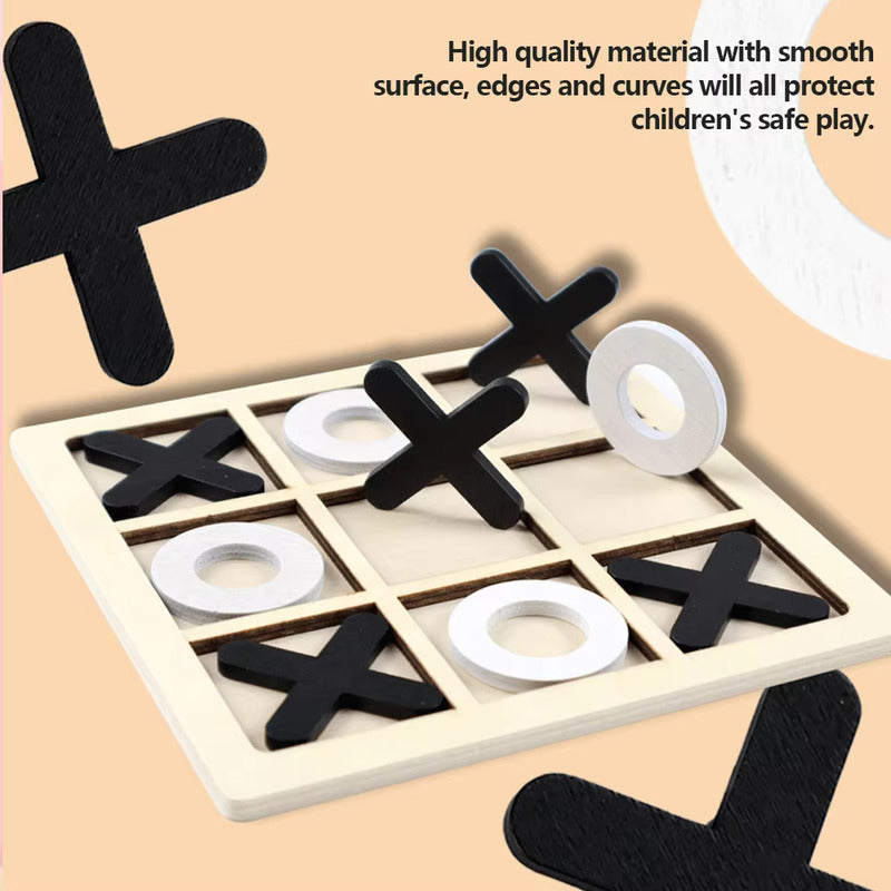 JUEGO MADERA TRIQUI TIC TAC TOE XO DIDÁCTICO MESA NIÑO NIÑA | WOODEN TIC TAC TOE XO GAME EDUCATIONAL TABLE KIDS BOYS GIRLS