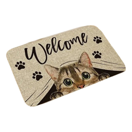 TAPETE GATO ENTRADA CASA BAÑO COCINA ALCOBA ADORNO MASCOTA 60 CM 40 CM ANIMAL PRINT NEGRO | CAT MAT HOME ENTRANCE BATHROOM KITCHEN BEDROOM PET DECOR 60 CM 40 CM ANIMAL PRINT BLACK
