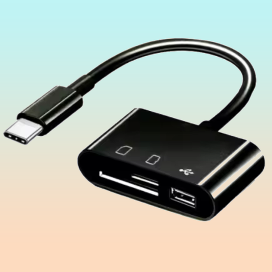 ADAPTADOR LECTOR TARJETAS OTG TIPO C - MICRO SD/TF USB 3.0 NEGRO | OTG CARD READER ADAPTER TYPE C - MICRO SD/TF USB 3.0 BLACK
