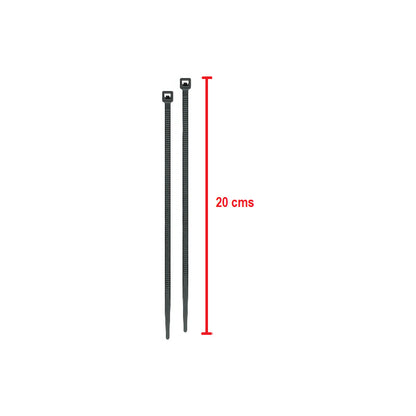 10X AMARRES NYLON ABRAZADERA PLÁSTICA SUJETACABLES 20CMS NEGRO | 10X NYLON TIES PLASTIC CABLE TIES 20CMS BLACK
