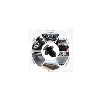 10X PIN PLÁSTICO CLIP AJUSTE CARRO MOTOR RETENEDOR REMACHE NEGRO | 10X PLASTIC PIN CLIP FASTENER CAR ENGINE RETAINER RIVET BLACK
