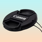 TAPA LENTE CANON FRONTAL+CUERDA Ø49MM FOTO VIDEO CAMARA NEGRO