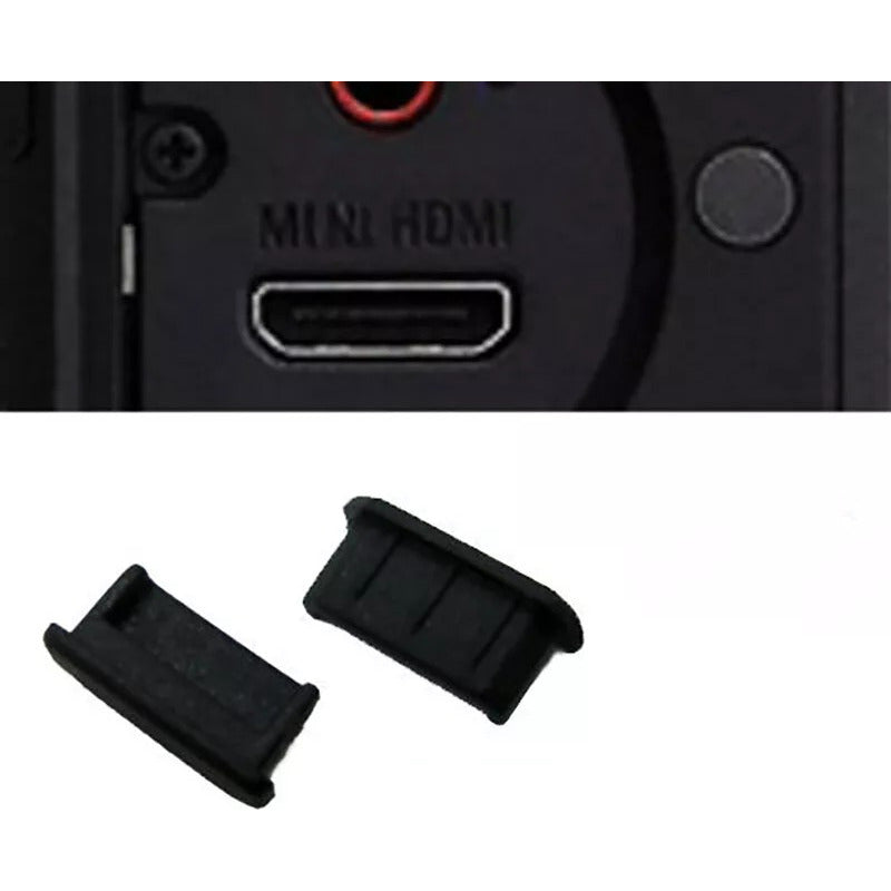 16 UND TAPÓN ANTIPOLVO PORTÁTIL PC USB HDMI VGA TIPO C NEGRO | 16 PCS PORTABLE PC DUST PLUG USB HDMI VGA TYPE C BLACK
