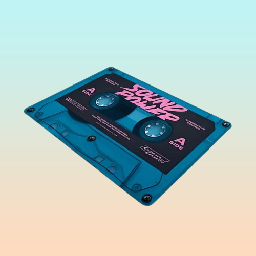 TAPETE HOGAR COCINA ENTRADA CASA CASSETTE SOUND POWER 40X60 60 CM 40 CM CASSETTE AZUL ACERO