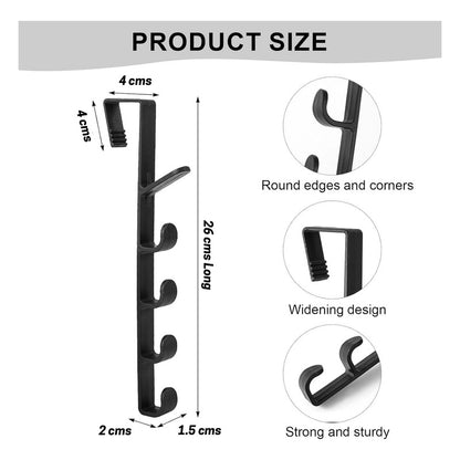1X ORGANIZADOR GANCHO PERCHERO PUERTA NEGRO | 1X DOOR HOOK ORGANIZER HANGER BLACK
