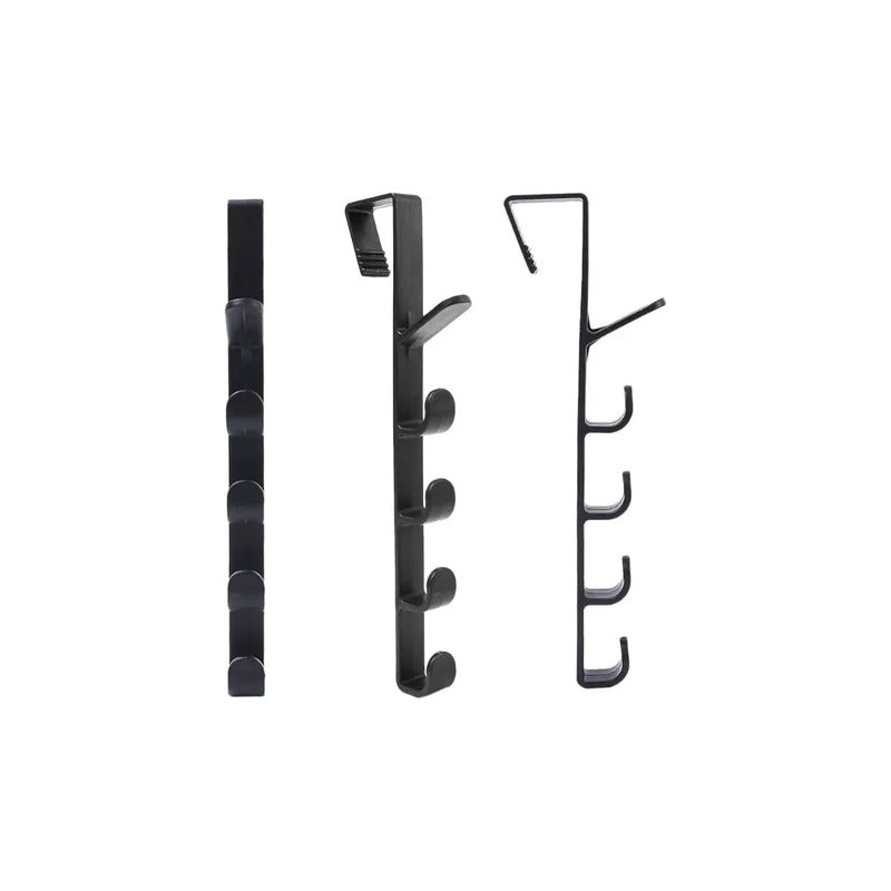1X ORGANIZADOR GANCHO PERCHERO PUERTA NEGRO | 1X DOOR HOOK ORGANIZER HANGER BLACK
