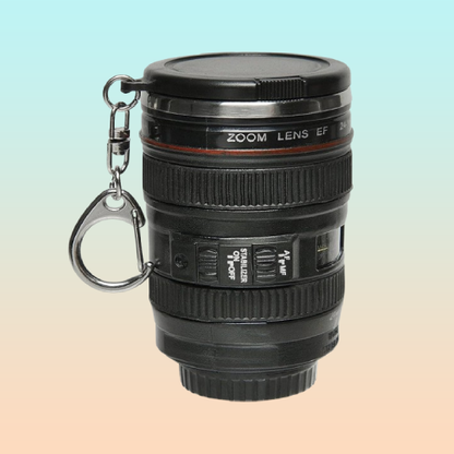 LLAVERO TIPO LENTE CANON EF 24-105MM REGALO FOTOGRAFIA FOTO NEGRO