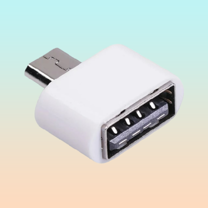 ADAPTADOR CONVERTIDOR USB HEMBRA A MICRO USB MACHO OTG 3.0 BLANCO