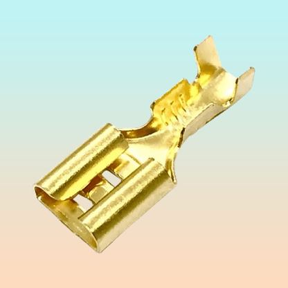 10X CONECTOR ENCRIMPADO 4.8 HEMBRA 15MM CONEXION ELECTRICO COBRE