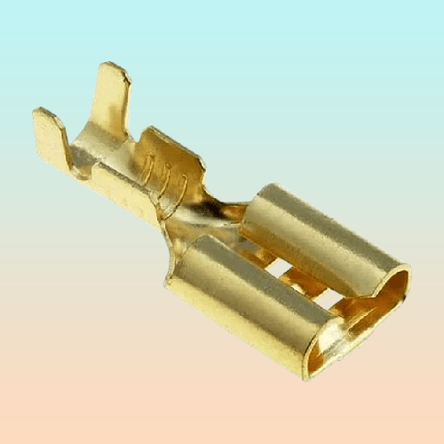 10X CONECTOR ENCRIMPADO 6.3 HEMBRA 17.5MM CONEXION ELECTRICO COBRE