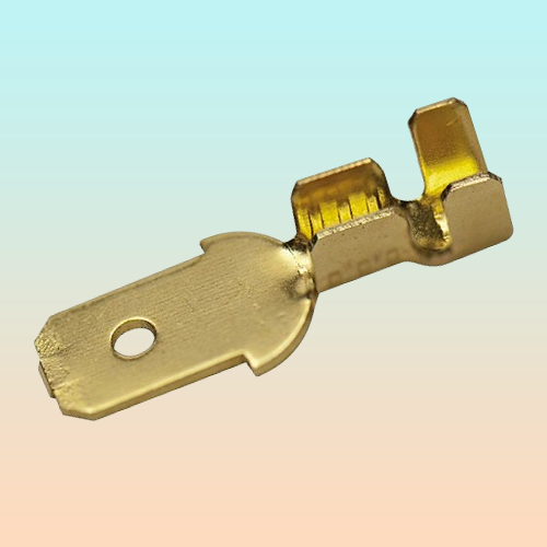 10X CONECTOR ENCRIMPADO 4.8 MACHO 17MM CONEXION ELECTRICO COBRE