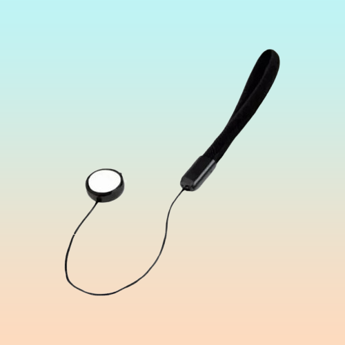 CORDON CUERDA TAPA LENTE ANTIPERDIDA ADHESIVA CANON NIKON NEGRO