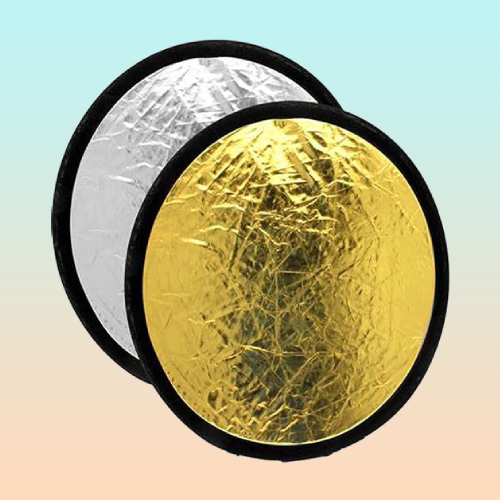 REFLECTOR PLEGABLE FOTOGRAFÍA 12 PULGADAS DORADO Y PLATEADO DORADO Y PLATEADO