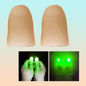 2X DEDOS LUZ LED VERDE MAGIA ILUSIONISMO DISFRAZ FIESTAS
