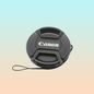 TAPA LENTE Ø52MM CANON FRONTAL+CUERDA CAMARA FOTO VIDEO NEGRO