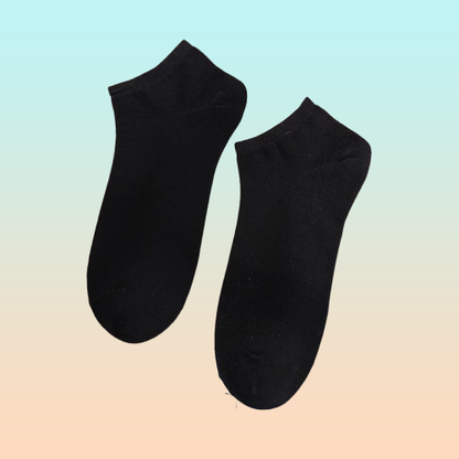 2X PARES MEDIAS TOBILLERAS NEGRAS CALCETINES NEGRO LISO 36-41