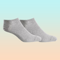 2X PARES MEDIAS TOBILLERAS GRISES CALCETINES GRIS LISO 36-41