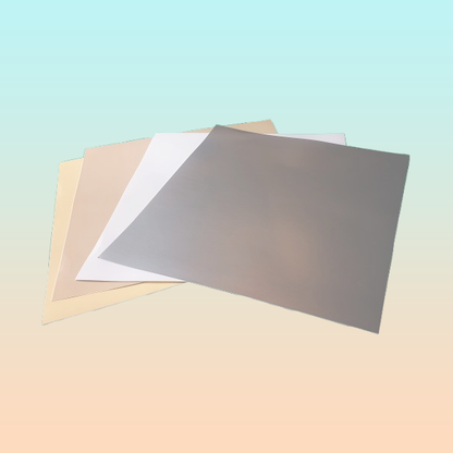 4X VINILO BRILLANTE 12  X 12 GAMA CREMA ADHESIVO CAMEO MULTICOLOR