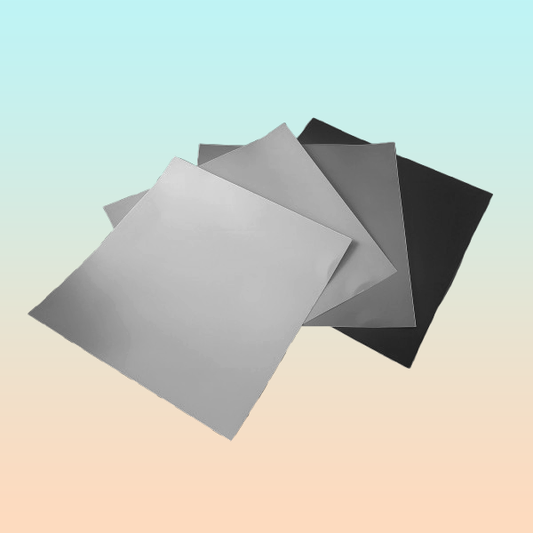 4X VINILO 12  X 12 GAMA ESCALA GRISES MATE ADHESIVO CAMEO MULTICOLOR MATE