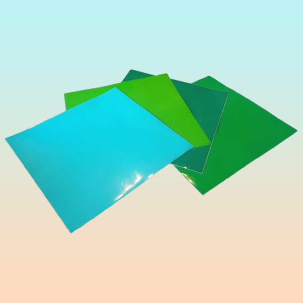 4X VINILO 12  X 12 GAMA ECO VERDES BRILLANTE CAMEO MULTICOLOR