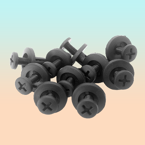 10X PIN CLIP PLÁSTICO AJUSTE REMACHE 15X11X6MM CARRO TABLERO NEGRO