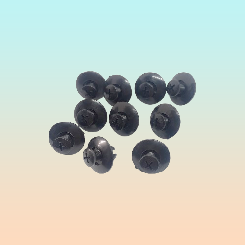 10X PIN PLÁSTICO CLIP AJUSTE AUTO REMACHE MOTOR RETENEDOR NEGRO