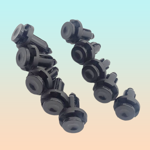 10X CLIP PIN PLÁSTICO AJUSTE CARRO RETENEDOR MOTOR REMACHE NEGRO