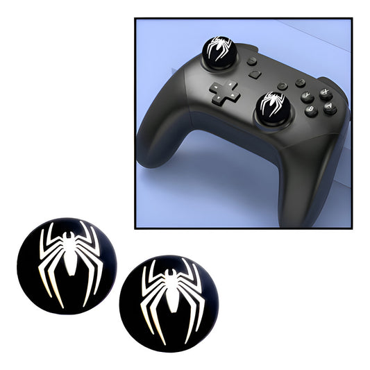 2X PROTECTOR SILICONA JOYSTICK SPIDERMAN LOGO 2011 NEGRO | 2X SILICONE JOYSTICK PROTECTOR SPIDERMAN LOGO 2011 BLACK
