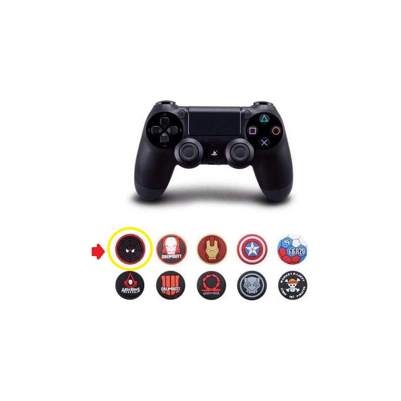 2X PROTECTOR SILICONA SPIDERMAN JOYSTICK PARA SWITCH XBOX PS ROJO